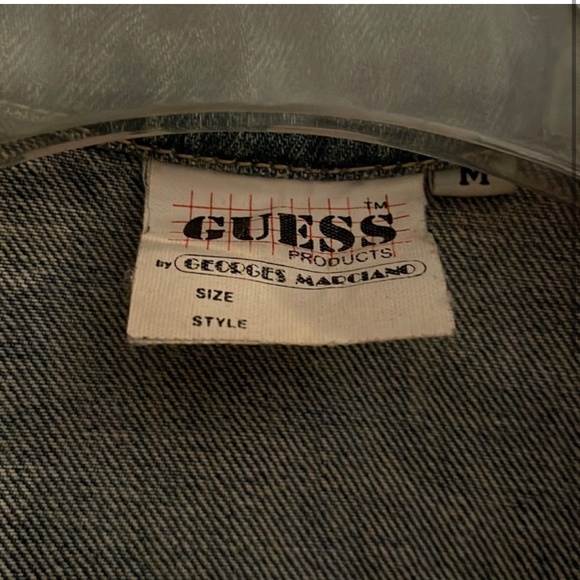 Vintage 80's George's Marciano Guess Distressed Denim Vest - Picture 2 of 6